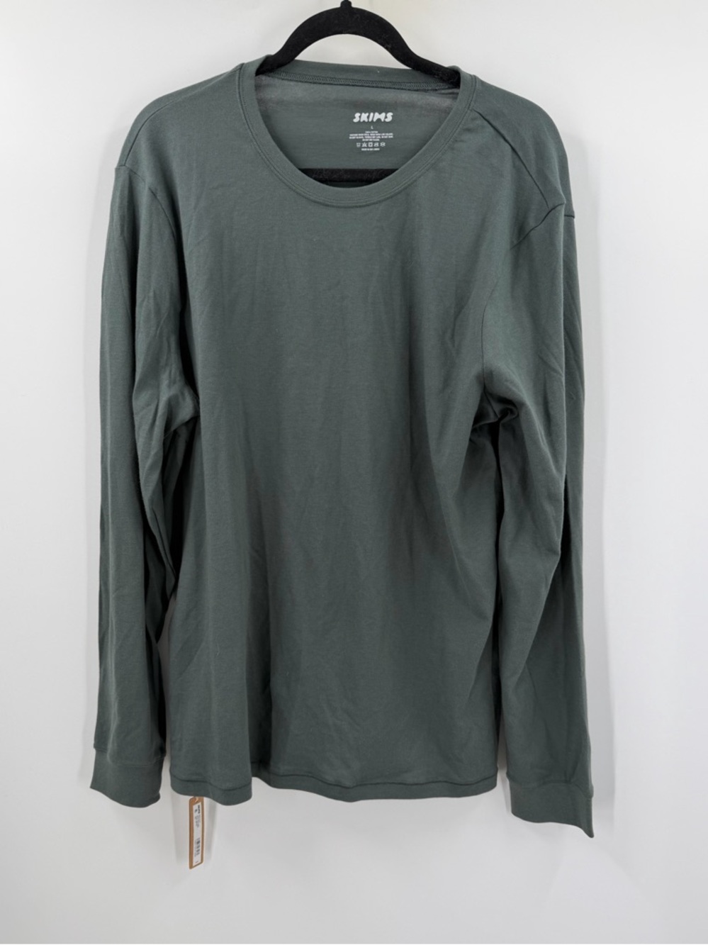 SKIMS Men's Long Sleeve Crew Tee - Slate Green